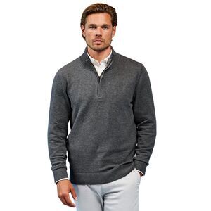 Asquith & Fox Mens Cotton Blend Zip Sweatshirt / Charcoal